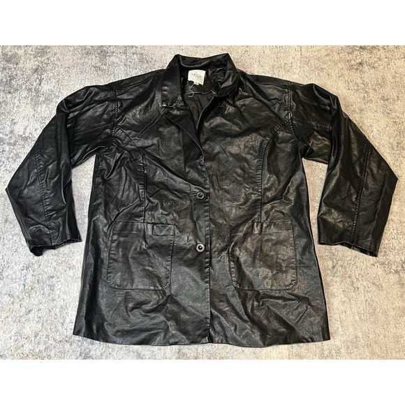 Le Lis Jackets & Blazers - Le Lis Faux Leather Jacket Womens M Black Coat Blazer Outerwear